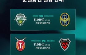 韩国足协杯排名，韩国足协杯半决赛推迟到11月份进行。