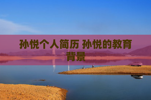 孙悦个人简历 孙悦的教育背景