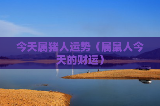 今天属猪人运势（属鼠人今天的财运）