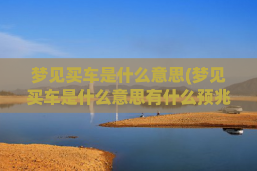 梦见买车是什么意思(梦见买车是什么意思有什么预兆二手)