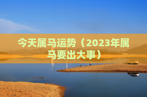 今天属马运势（2023年属马要出大事）