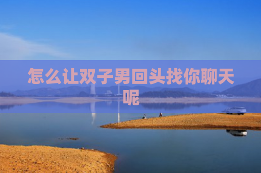 怎么让双子男回头找你聊天呢